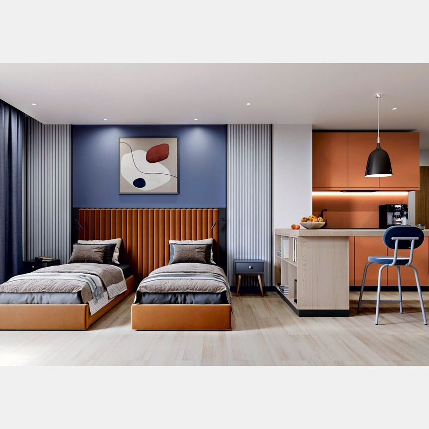 Апартаменты-студия, 43,3 м², 9/14 эт.
