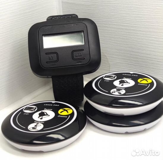 Кнопка вызова официанта, персонала с часами Эконом