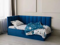 Детская кровать диван Аврора синий