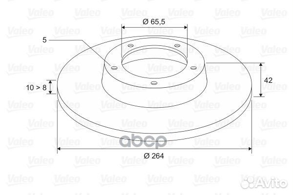 Диск тормозной 297593 Valeo