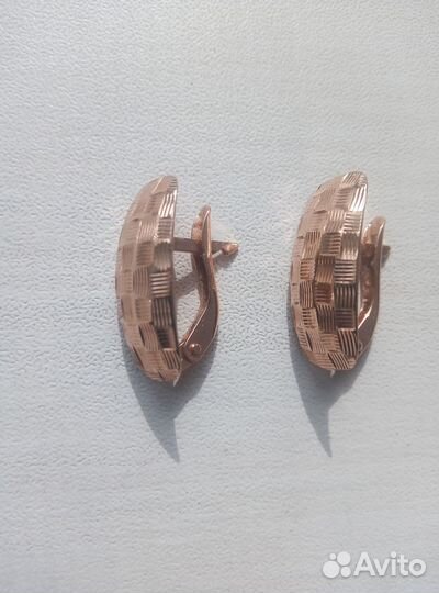 Золотые серьги 375 проба