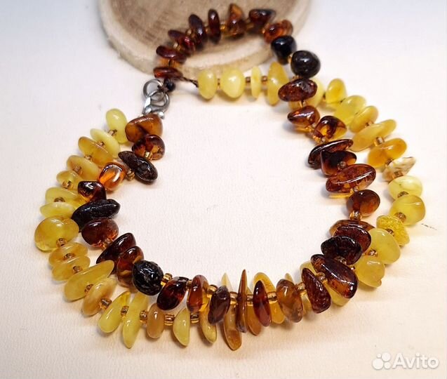 Браслет из янтаря натуральный