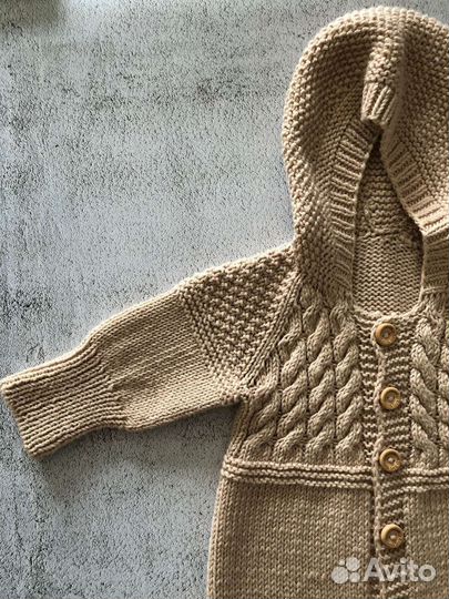 Комбинезон вязанный для новорожденных