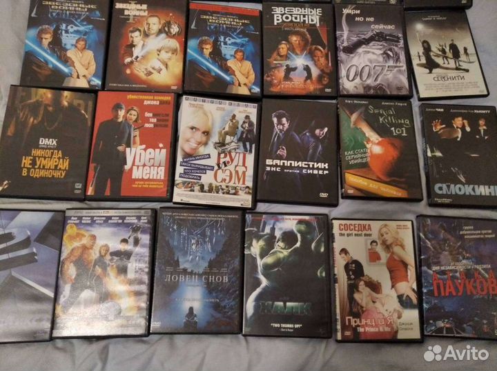 DVD с фильмами, список, много, партии