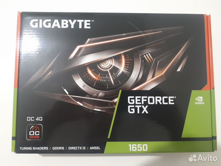 Видеокарта GTX 1650 4 GB, gddr6