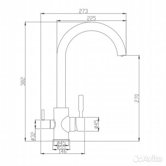 Смеситель для кухни Haiba hb76840 Хром