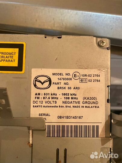 Штатная магнитола Mazda premacy