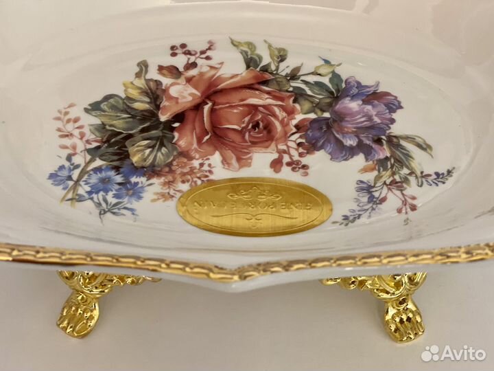 Ваза для фруктов 40см/22см на ножках lefard