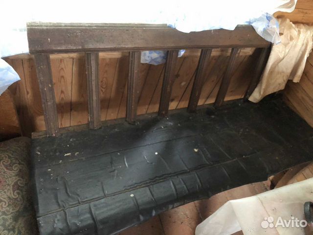 Скамья деревянная, деревенская, старинная