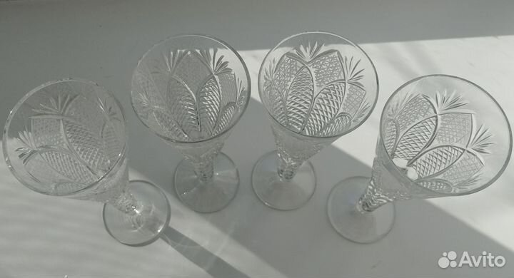 Фужеры, 6 шт., хрусталь