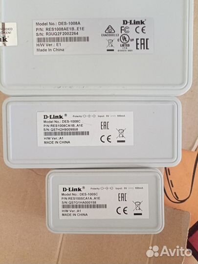 D link : des 1005c, des 1008a, des 1008с