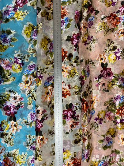 Шелк шифон натуральный, Италия (3 варианта цвета)