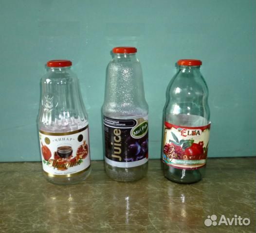 Стеклянные банки 2 и 3 литра, бутылки 1 литр