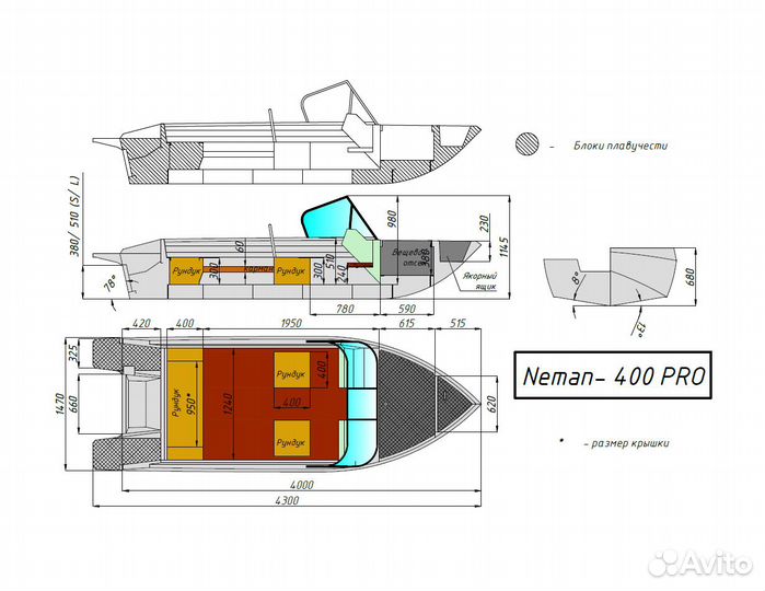 Алюминиевая лодка Neman-400 PRO без регистрации