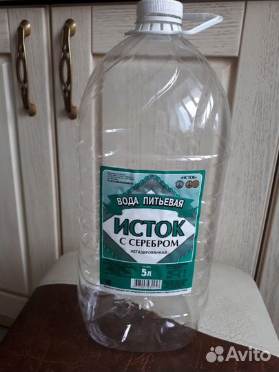 Бутылка пвх, пэт,пластиковая 5 литров