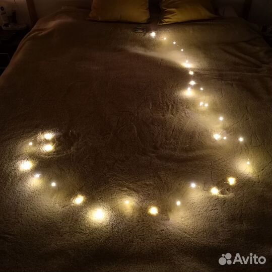 Гирлянда металлическая от батареек 3 метра