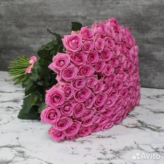 Букет 101 роза Цветы