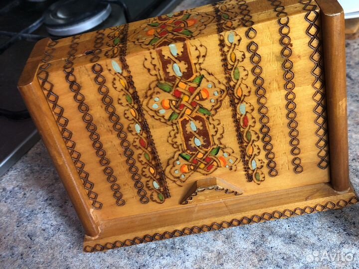 Сигаретница винтажная деревянная Болгария 70 г