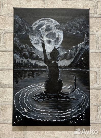 Авторская картина на холсте акрилом, размер 27х41