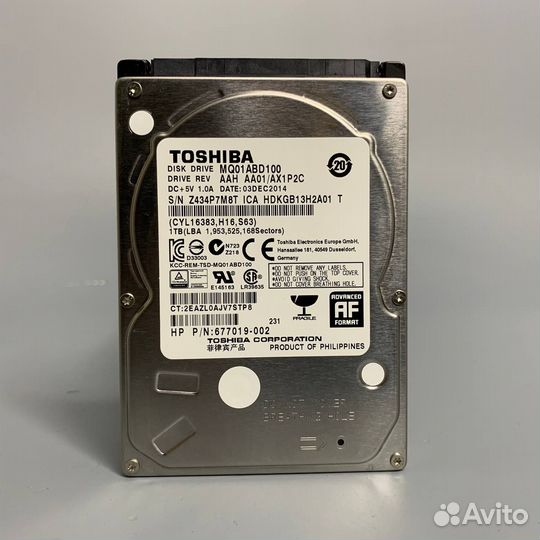 Жесткий диск Toshiba 1 тб MQ01ABD100