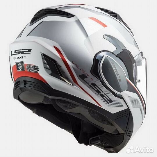 Шлем LS2 Valiant II FF900 Hub White Silver L