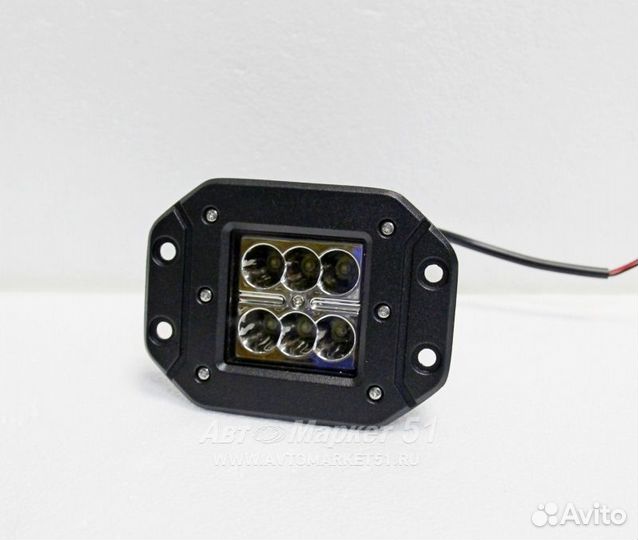 Светодиодные фара 18W/6*3W cree 122*78*91мм