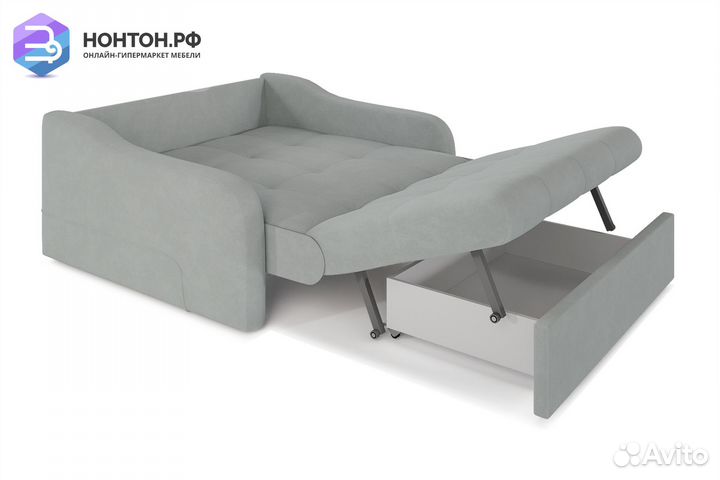 Диван аккордеон Лидер светло-серый