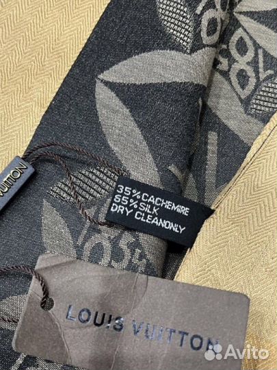 Палантин шарф кашемир Louis Vuitton графитовый