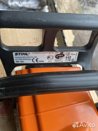 Бензопила штиль 180