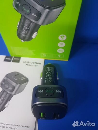 Автомобильный FM-модулятор Hoco E67 QC3.0 с зу