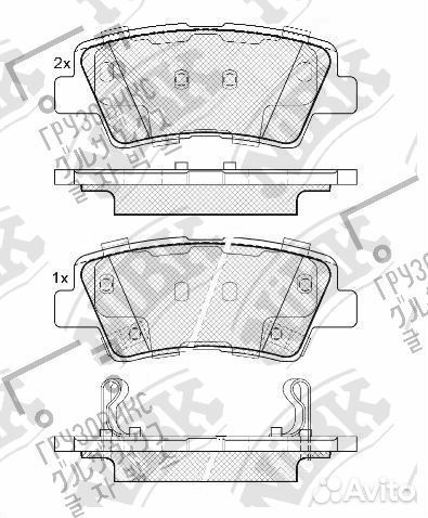 Тормозные колодки дисковые, NiBK (Япония) PN0538S