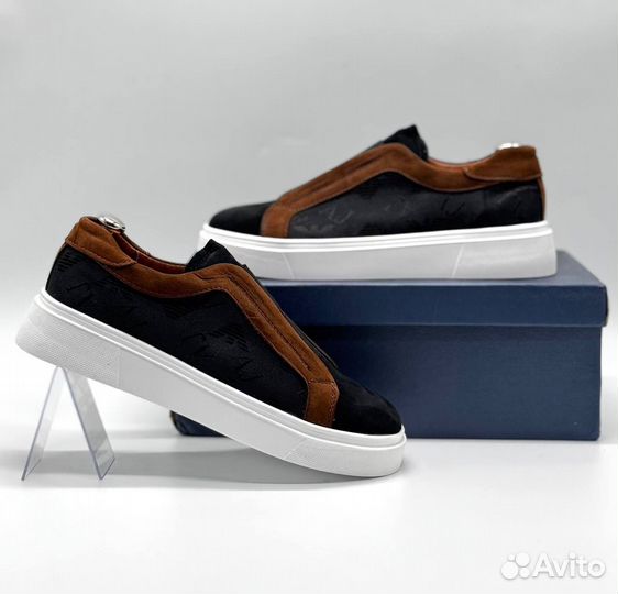 Слипоны мужские armani