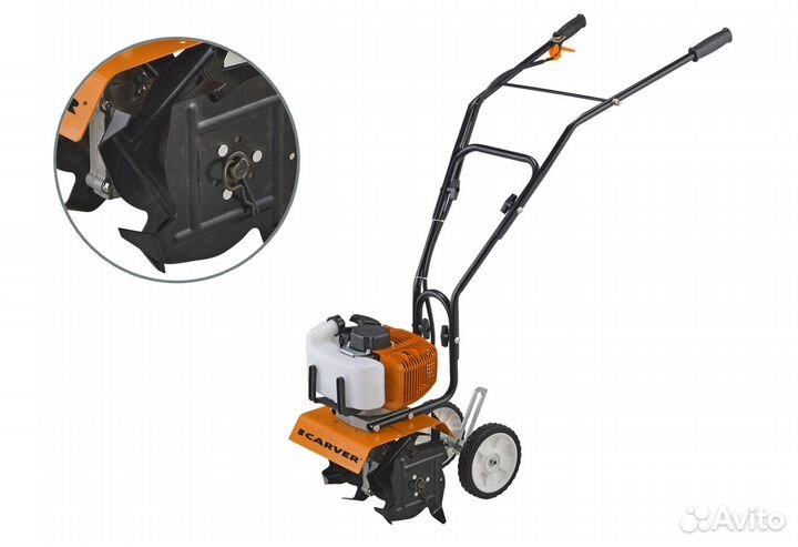 Культиватор Carver Т-300 мини 2,0л/с шир 26см