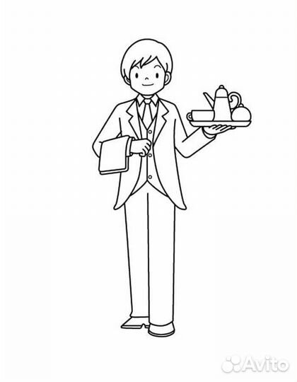 Официант в Кафе при гостевом доме