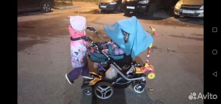 Коляска 2 в 1 Teutonia Mistral S с прицепом