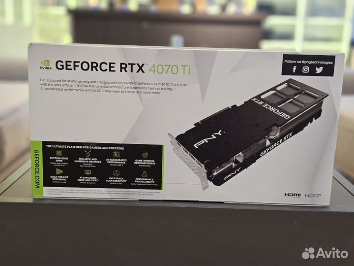 Видеокарта PNY GeForce RTX 4070Ti 12GB