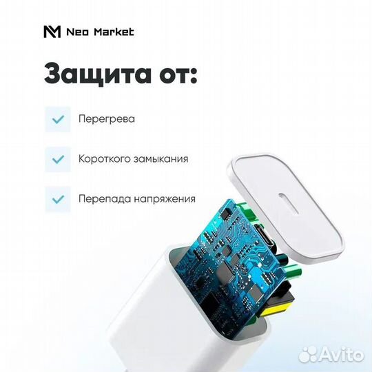 Зарядка для iPhone 20W 3.1A Блок и провод
