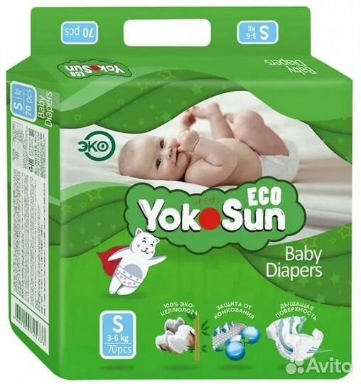 Памперсы yokosun eco s
