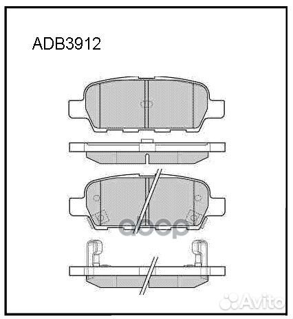 Колодки тормозные дисковые зад ADB3912 alli
