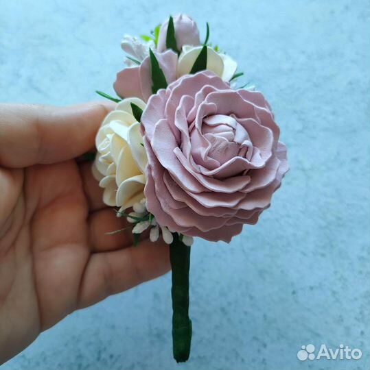 Браслет и бутоньерка для свидетелей на свадьбу