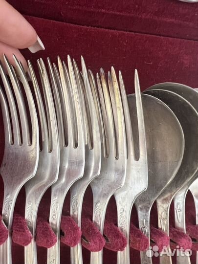 Набор столовых приборов мельхиор СССР