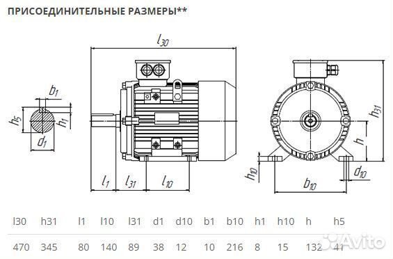 Электродвигатель аир 132S8 (4кВт-750об) новый