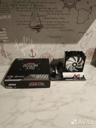 Комплект: Ryzen 5600, b550, 32 Gb, кулер