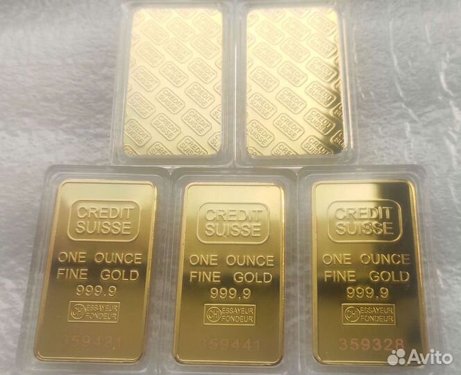 Cлиток золота 999 проба. Тройская унция
