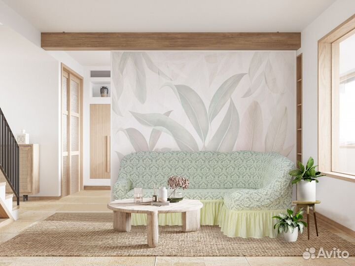 Чехол на угловой диван и кресло