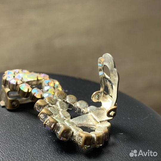 Серьги Клипсы Аврора Бореалис Чехословакия Ретро