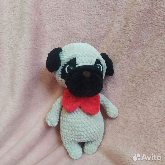 Мопс игрушка ручной работы