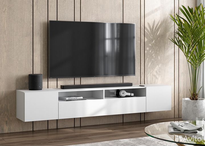 Тумба тв белая 2 метра