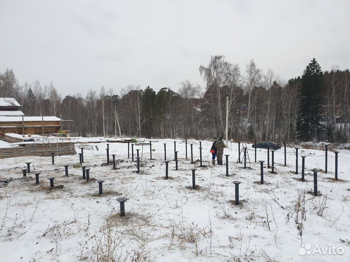 Винтовые сваи с монтажом