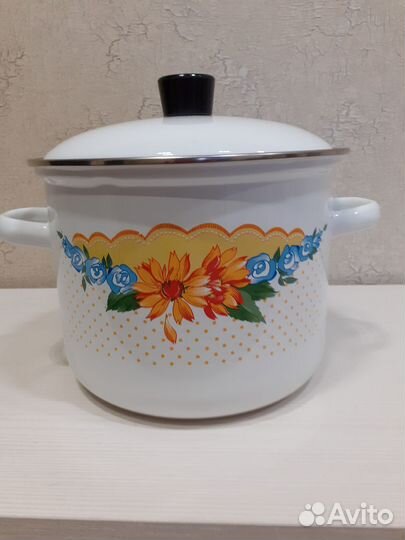 Кастрюля эмалированная, лотки д/холодца, кофейник